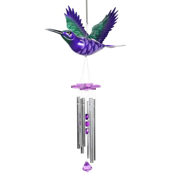 Exhart Hummingbird Fluttering Wings Plastic Wind Chimes