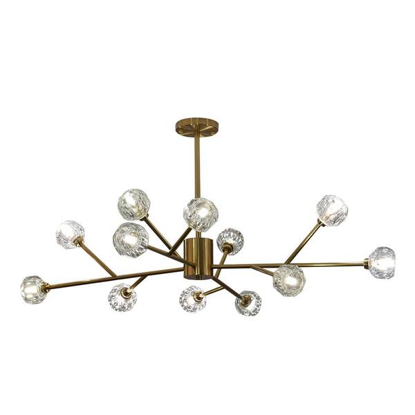 12Light Gold Chandeliers Light Fixture Hanging Dining Room Light