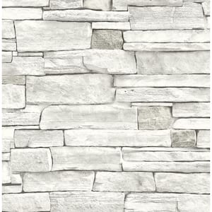 Faux Stacked Stone 20.5 in. x 18 ft. Peel and Stick Wallpaper