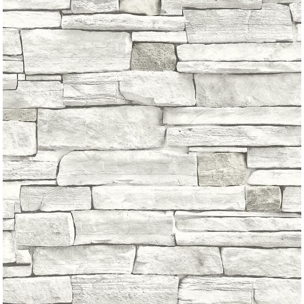 NextWall Faux Stacked Stone  in. x 18 ft. Peel and Stick Wallpaper  NW40200 - The Home Depot
