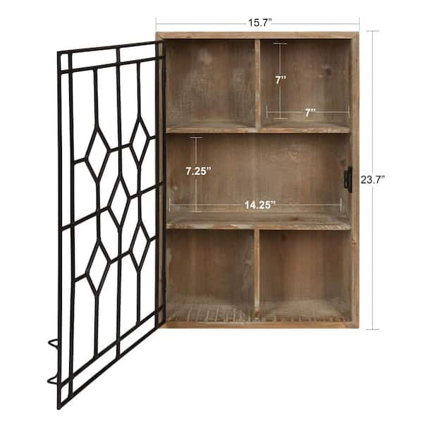 Kate and Laurel Megara 6 in. x 16 in. x 24 in. Rustic Brown/Black