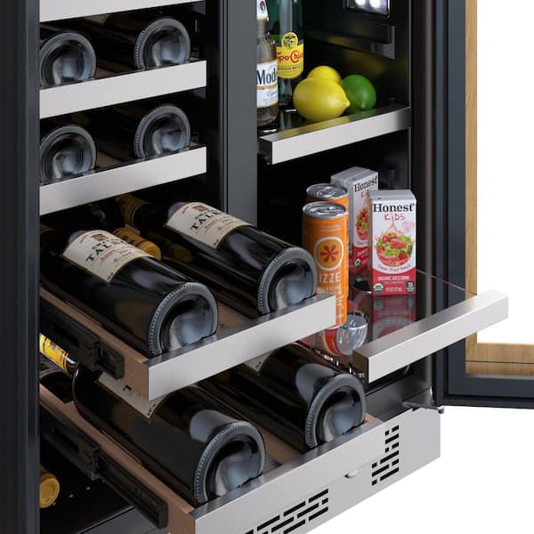 24 in. 21-Bottle Wine and 64-Can Beverage Cooler