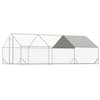 Thanaddo 10 ft. x 20 ft. Large Galvanized Chicken Coop Metal Walk in Cage Farm Poultry Run Hutch Hen House TJ0306P151775