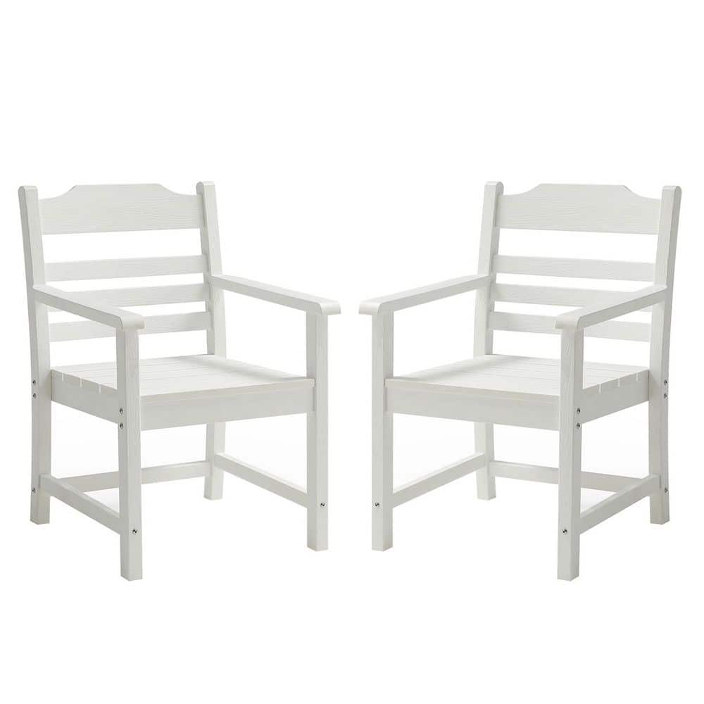 White Outdoor Dining Chair Set of 2 price history on PriceWatchPro