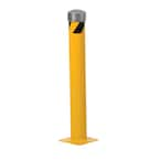 Vestil 24 in. x 4.5 in. Yellow Steel Pipe Safety Bollard with Slot and ...