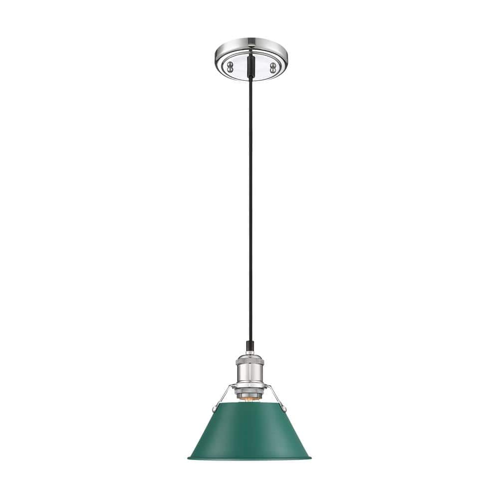 Orwell 100-Watt 1-Light Chrome Shaded Pendant Light with Metal Shade, No Bulbs Included price history on PriceWatchPro