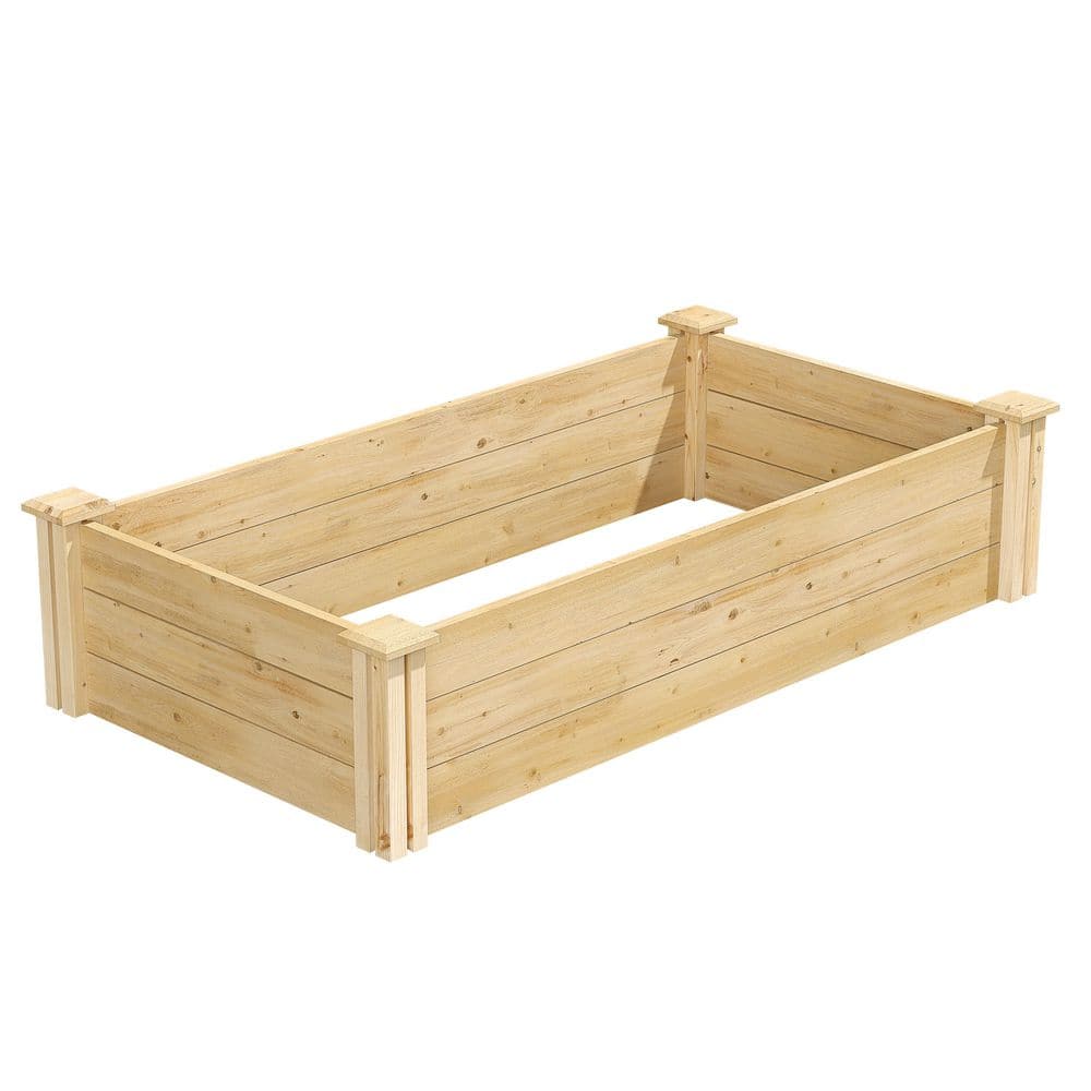 Classic Natural Wood Cedar Rectangle Raised Garden Bed (48 in. L x 24 in. W x 10.5 in. H) price history on PriceWatchPro