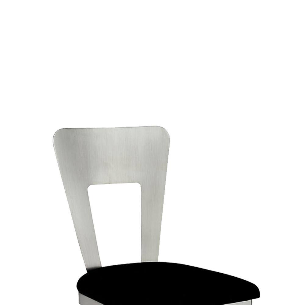 Nova Contemporary Microfiber Upholstered Side Chair in Silver/Black