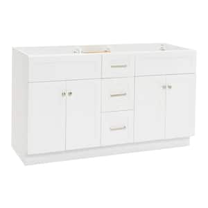 Hamlet 60 in. W x 21.5 in. D x 34.5 in. H . Bath Vanity Cabinet without Top in White