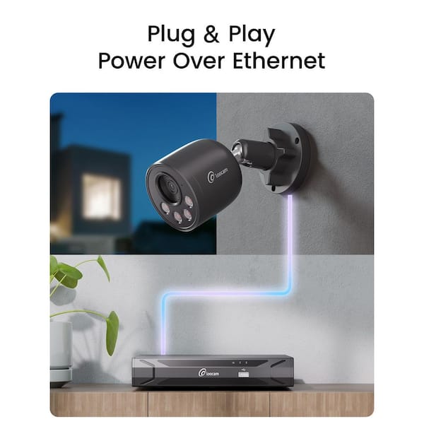 Kit Caméra Surveillance Loocam – 4 Caméras + DVR 8CH – Détection IA Humain/véhicule – SSD 500 Go - 9