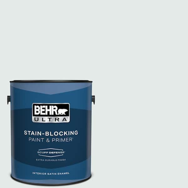 BEHR ULTRA 1 gal. #PWN-27 Blue Opal Extra Durable Satin Enamel Interior Paint & Primer