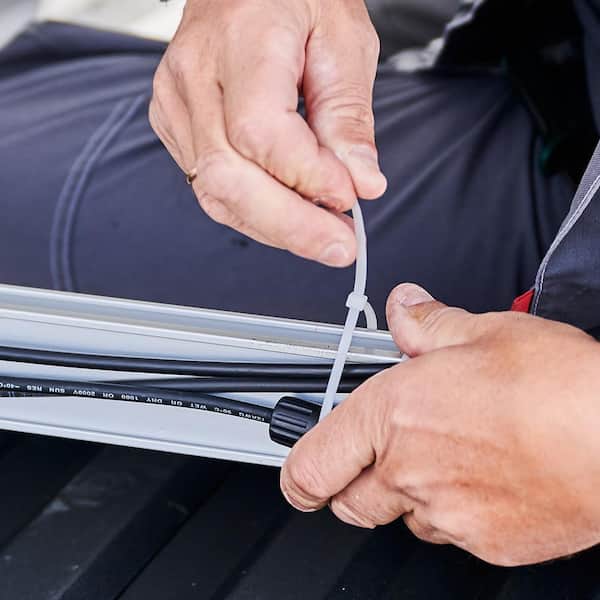 XHF 200 PCS 1/2" White Self Adhesive Cable Zip Tie Mounts Wire Cable Clips Holders Management Anchors Organizer Holders Squares(HS-100 - View #8