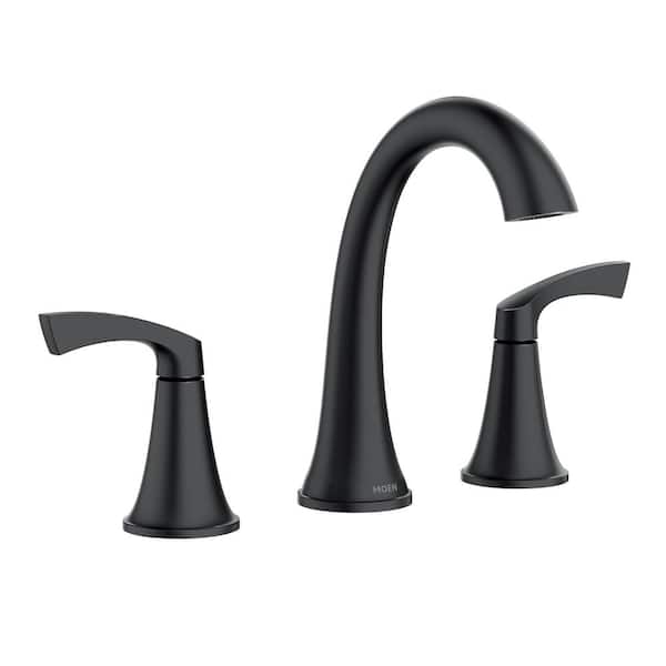MOEN Korek 8 in. Widespread Double Handle High-Arc Bathroom Faucet