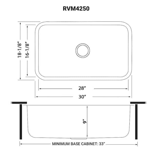 Ruvati 30 Single Bowl Undermount 16 Gauge Stainless Steel 52 OFF