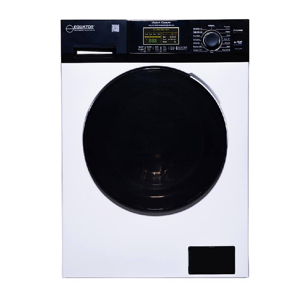 Equator 24 in. 1.9 cu.ft. Digital Compact 110V Vented/Ventless 18 lbs Washer Dryer Combo 1400 RPM in White/Black, White / Black