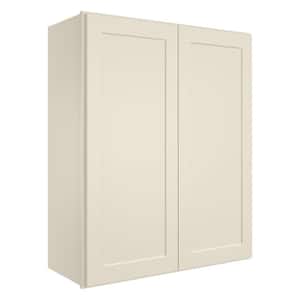 36-in W X 12-in D X 42-in H in Shaker Antique White Plywood Ready to Assemble Wall Kitchen Cabinet