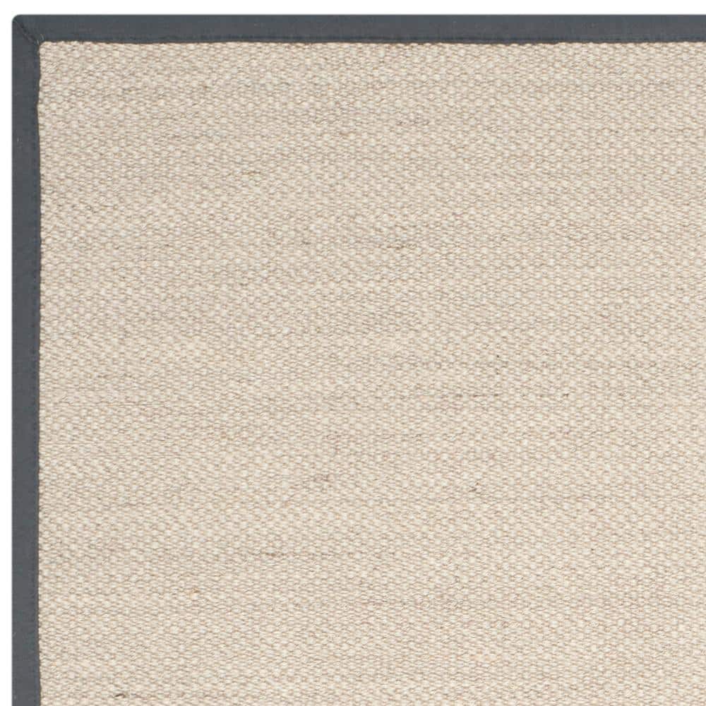 Handwoven Beige Natural Fiber 9' x 12' Rectangular Area Rug
