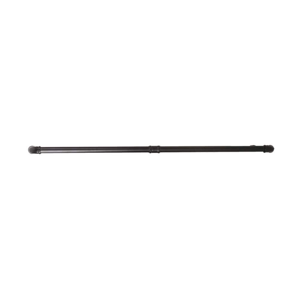 Industrial Black Iron Queen Headboard with Pipe Slat Design