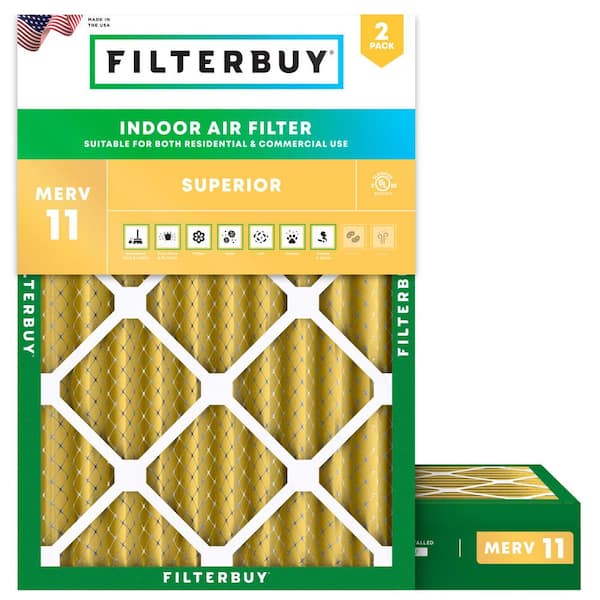 20 in. x 22.25 in. x 4 in. MERV 11 (FPR 7) Allergen Defense Pleated HVAC AC Furnace Air Filters Replacement (2-Pack)