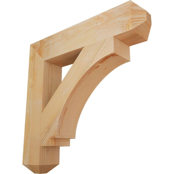 Ekena Millwork 6 in. x 32 in. x 32 in. Douglas Fir Imperial Craftsman Rough Sawn Bracket