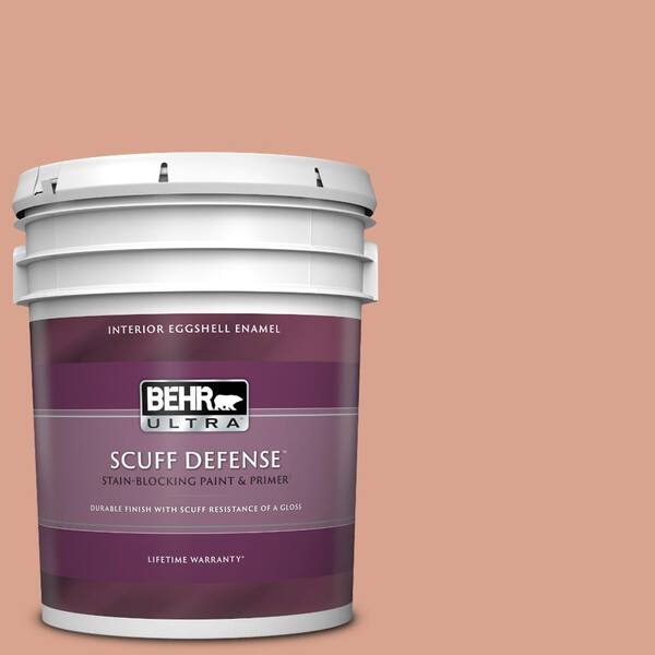 BEHR ULTRA 5 gal. Home Decorators Collection #HDC-CT-13 Apricotta Extra Durable Eggshell Enamel Interior Paint & Primer