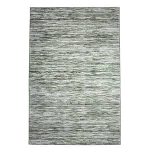 Davide 1228 Transitional Striated Green 8 ft. x 10 ft. Area Rug