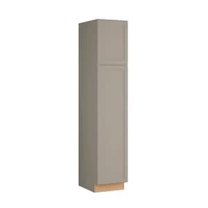 Courtland 18 in. W x 24 in. D x 90 in. H Assembled Shaker Pantry Kitchen Cabinet in Sterling Gray
