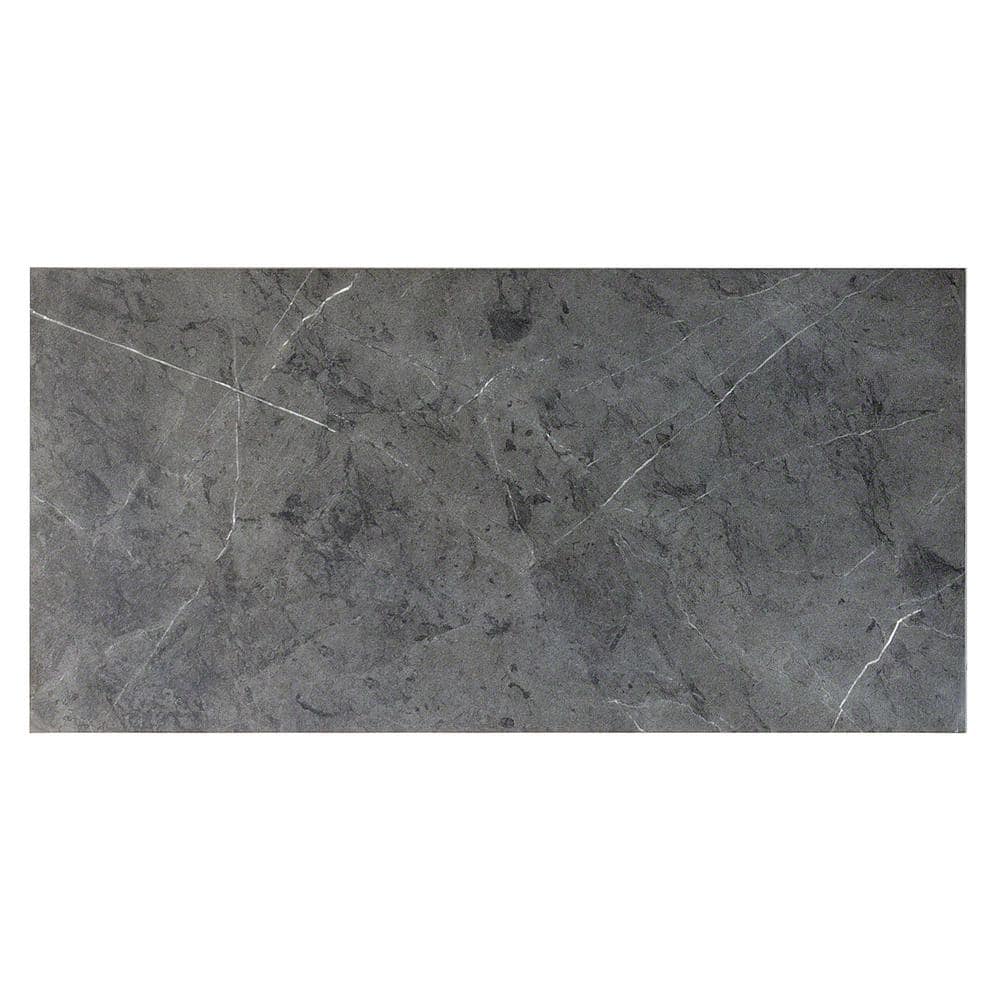 Grace Matte Dark Gray Porcelain Rectangular Tile 12" x 24"
