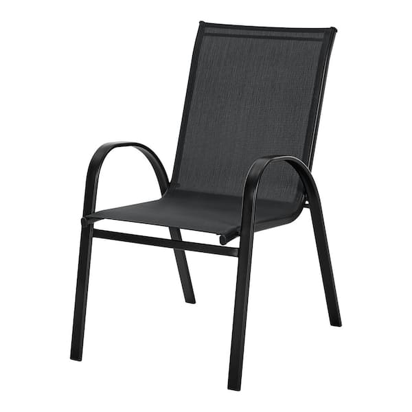 Sling Stack Outdoor Dining Chair in Black