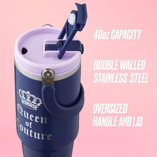 JUICY COUTURE Flip Fusion 40 oz. Navy Blue Stainless Steel Screw