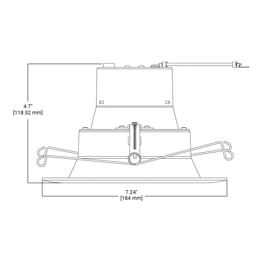 White Aluminum 6" LED Recessed Light Retrofit Trim