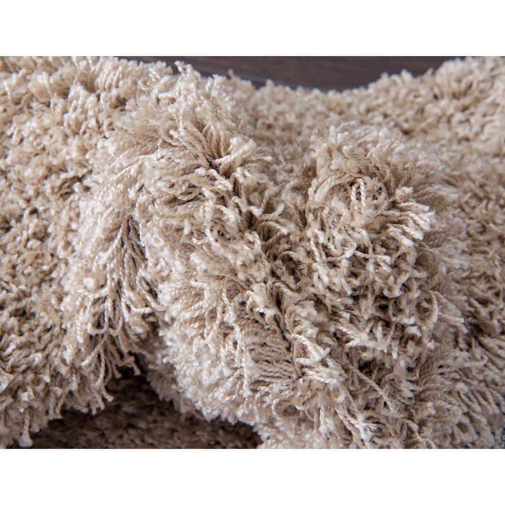 2'x3' Blue Solid Shag Reversible Synthetic Rug