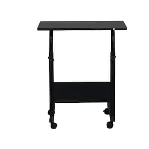 Modern Black Rectangle Wood Side Table with Baffle (23.6 in. W x 37.8 in. H)