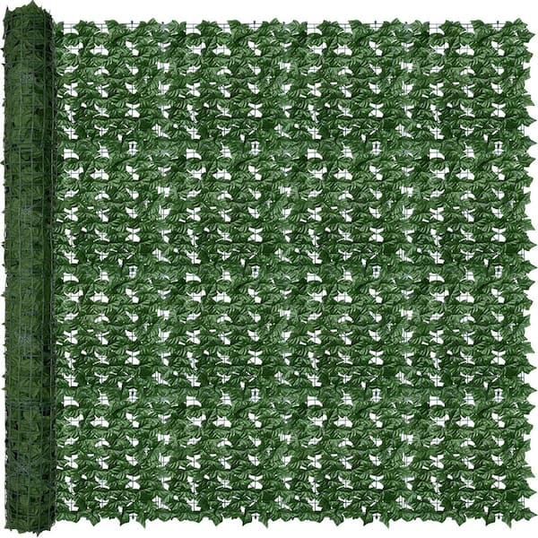 Unbranded 80 in. x 120 in. Creen Faux Greenery Ivy Vine Leaf Fence Panels for Patio Balcony Garden Wall Decor