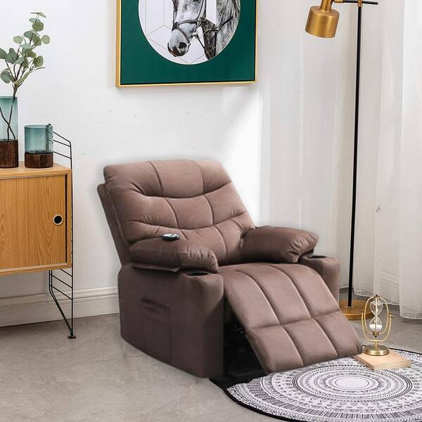 electric brown recliner