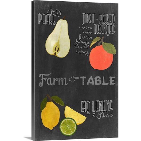 GreatBigCanvas "Blackboard Fruit IV" by Vision Studio Canvas Wall Art