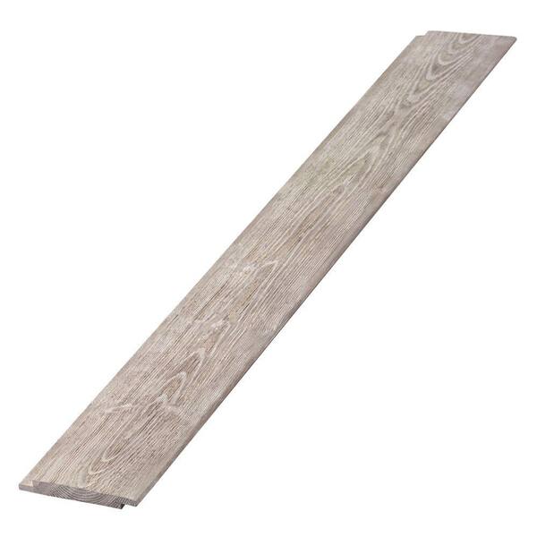 Unbranded 1 in. x 6 in. x 8 ft. Weathered Barn Wood Gray Shiplap Pine Board
