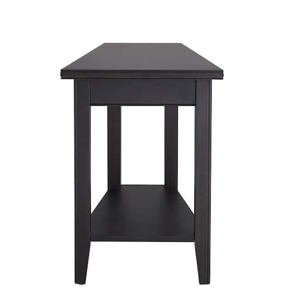 black wedge side table