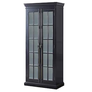 ENTRY PLUS DOUBLE LOCKABLE WALL MOUNTED GLASS DISPLAY CABINET Silver