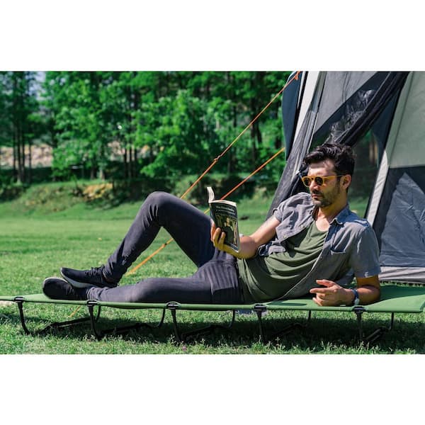 Lit de Camping avec Sac de Transport pour Adultes, Extra Large, Pliable