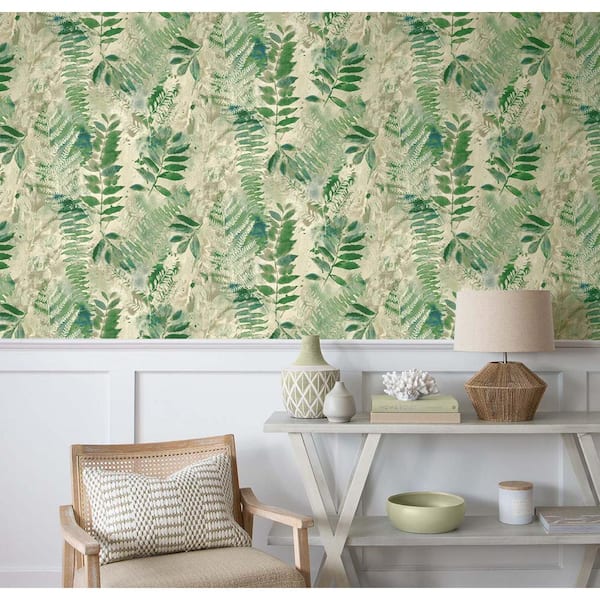 Fern Memory Botanical Clover Vinyl Peel and Stick Wallpaper Roll (Covers 30.75 sq. ft.)