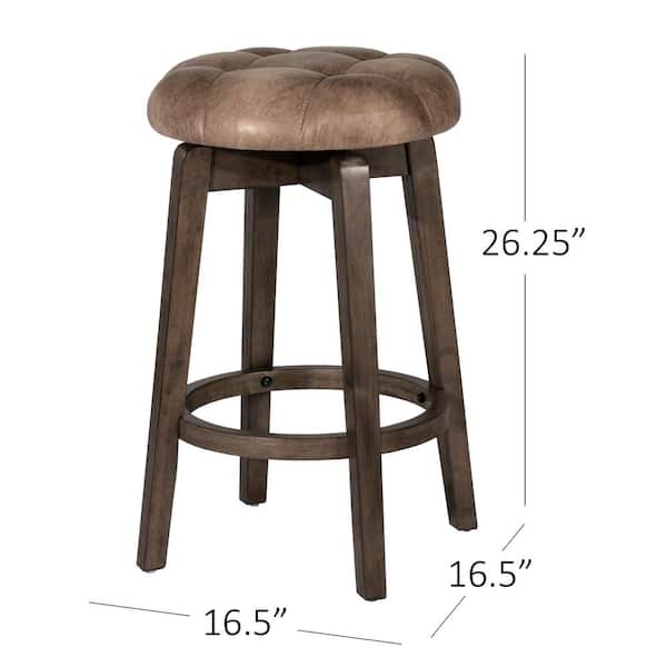 Hilale Furniture Odette 26 25 In, Rustic Swivel Counter Stools With Backs