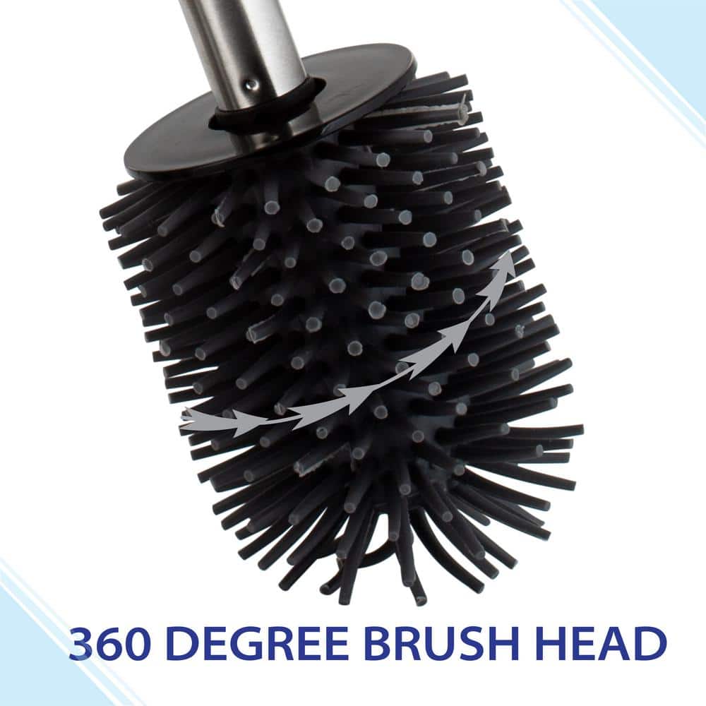 Stainless Steel Toilet Brush and Holder with Long Handle