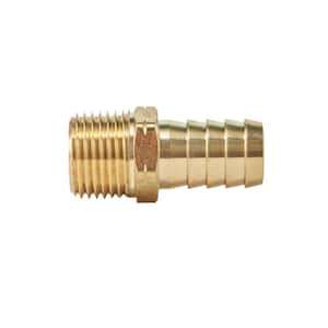 Quickun Brass Hose Barb Reducer 5/8 to 1/2 Barbed Reducer Fitting Reducing Splicer Mender Union Adapter for Air Water Fuel 