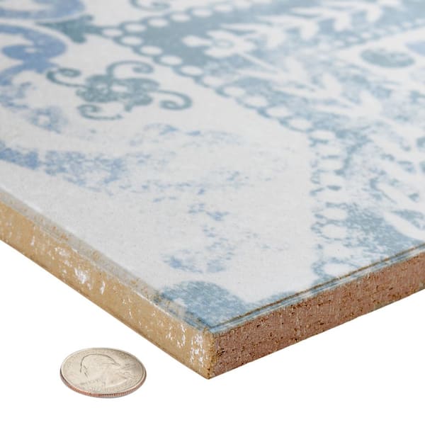 Klinker Alcazar Roseton 12-3/4 in. x 12-3/4 in. Ceramic Floor and Wall Tile (1.16 sq. ft./Each)