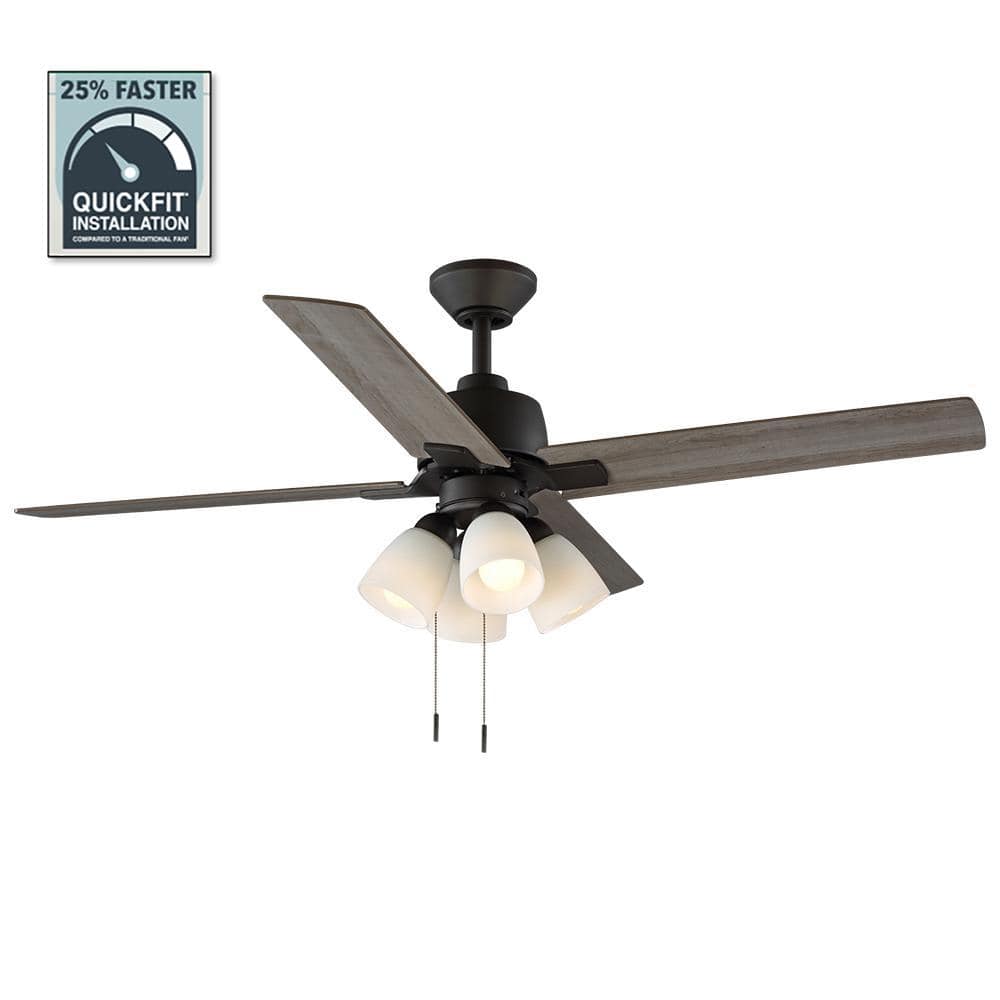 Hampton Bay Malone 54 in. LED Oil-Rubbed Bronze Ceiling Fan with Light Kit 59255 Sansujyuku sansujyuku.com