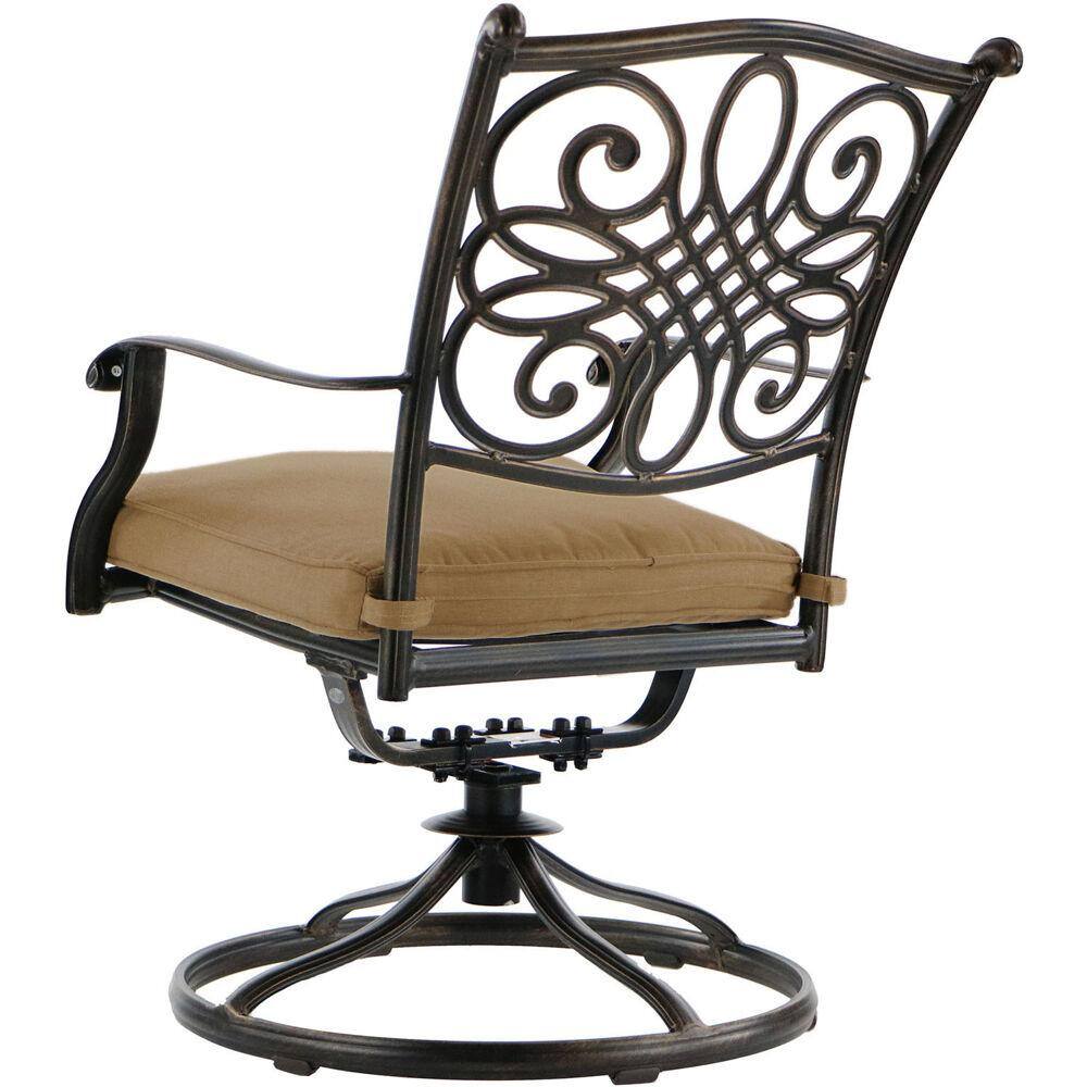 Bronze Aluminum 9-Piece Outdoor Dining Set with Natural Cushions