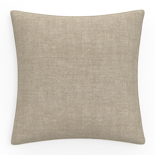 Pillow Perfect Solid Twill 25 in W x 5 in H Outdoor Floor Throw Pillows 1-Count in Splash Wheat