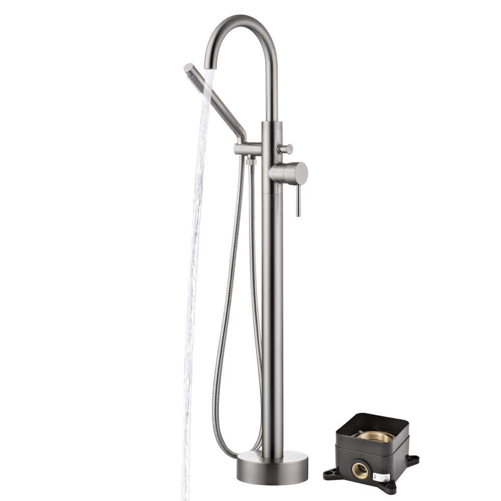 SUMERAIN Modern Single Handle Freestanding Tub Faucet with Hand Shower