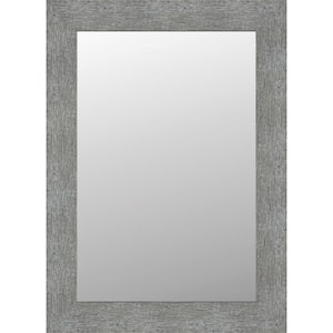 24 in. W x 36 in. H Rectangular Framed Wall Mounted Bathroom Vanity Mirror in Reclaimed Wood Grey